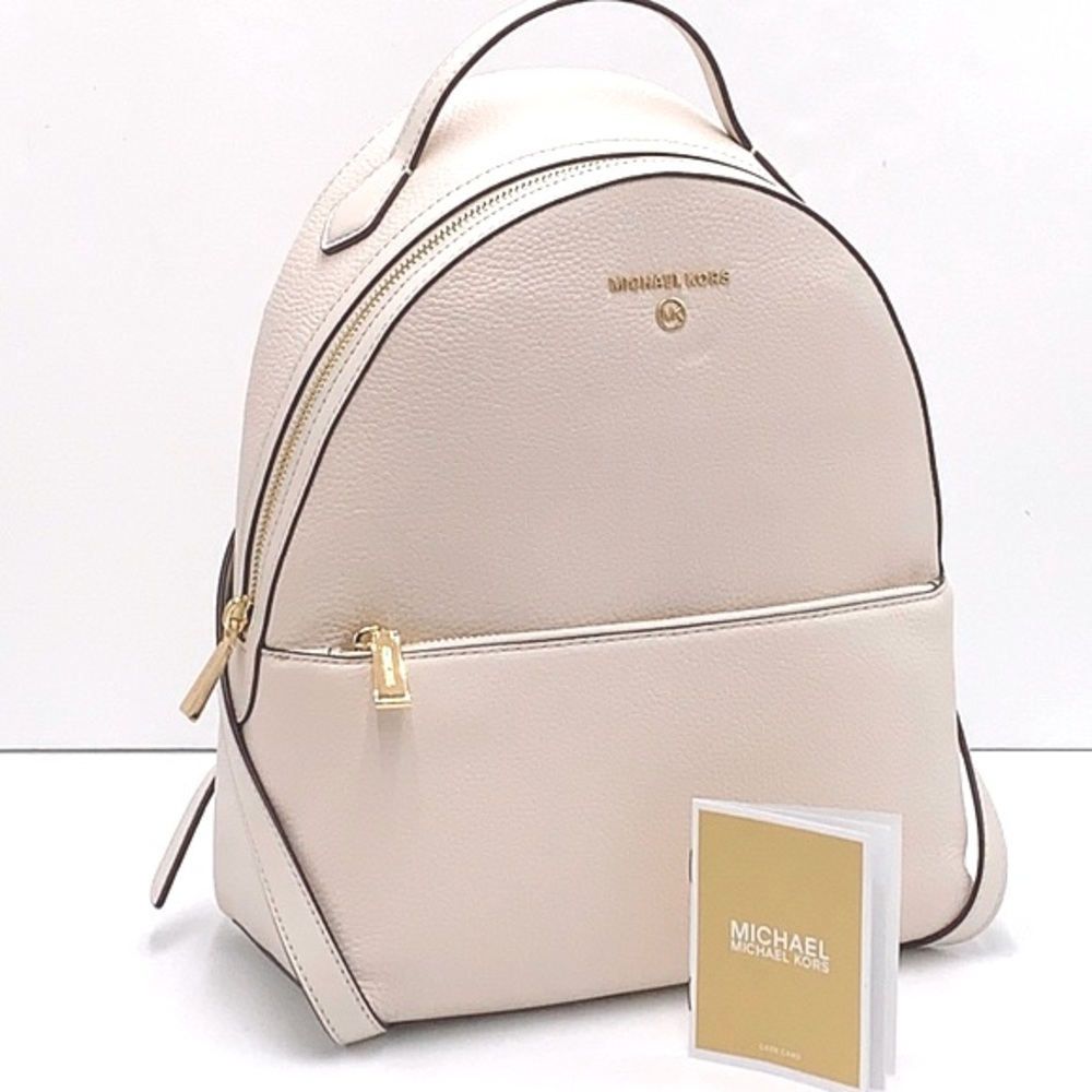 Michael kors Valerie medium pebbled leather backpack light cream color - Picture 1 of 15